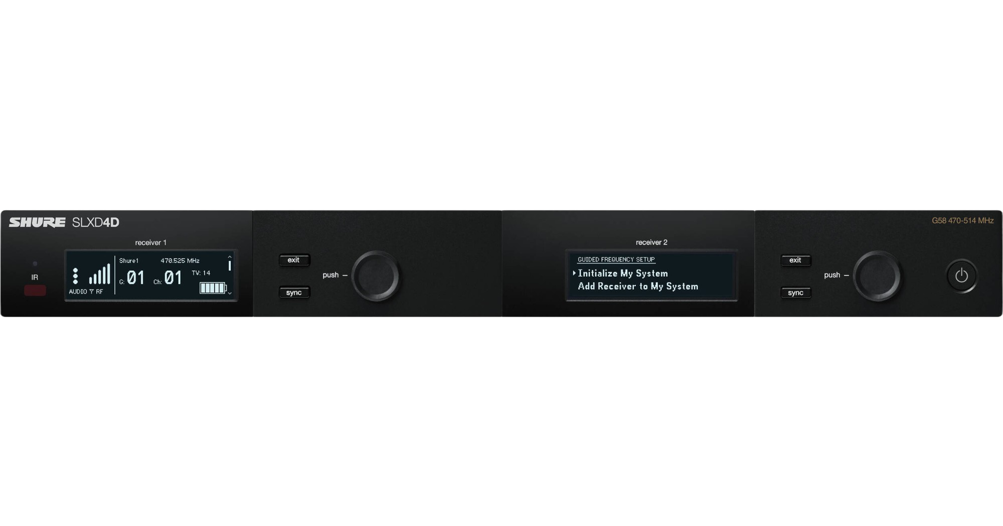 Shure SLXD4D-G58 2CH Receiver