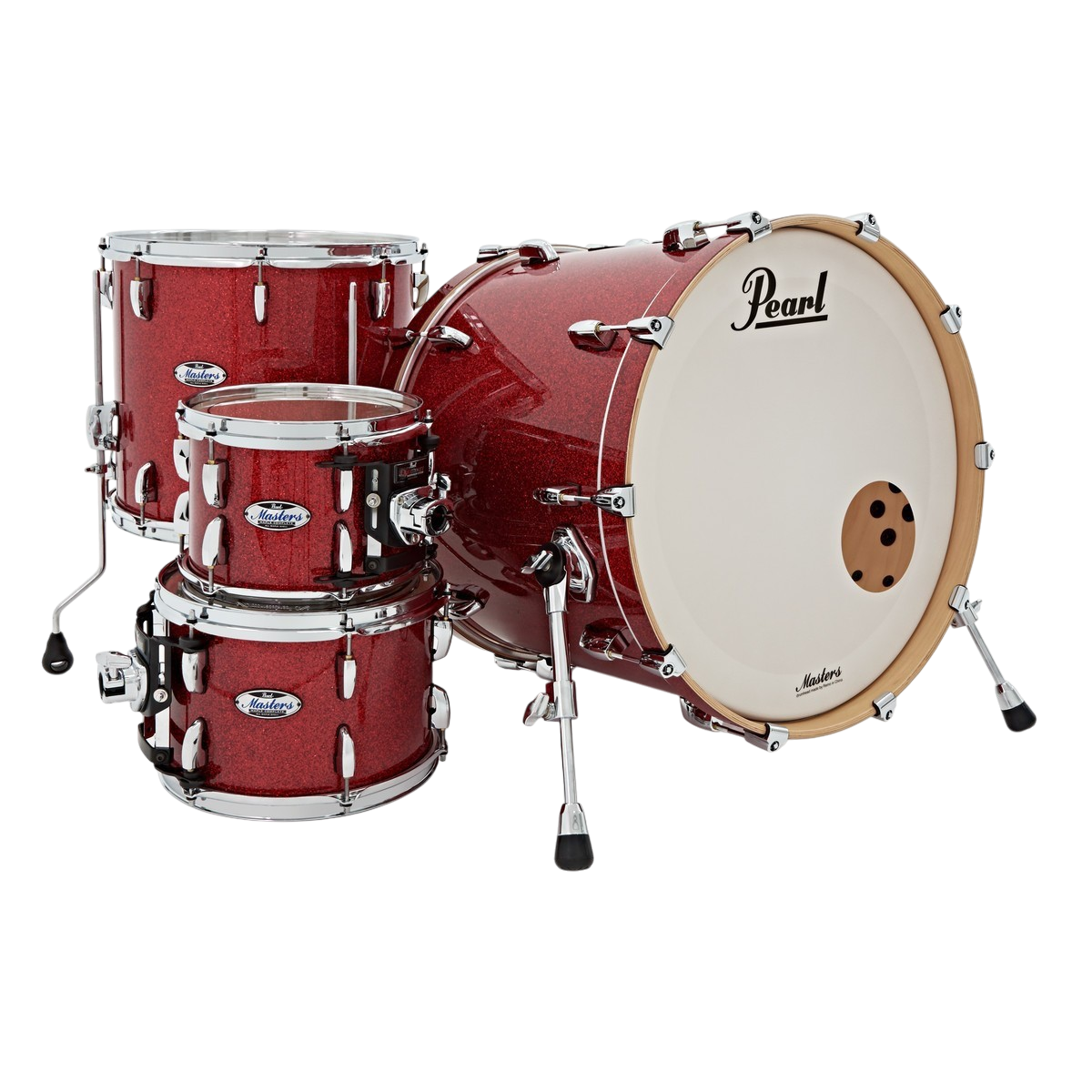 Pearl Masters Custom (Birch) Drum Kit- Red Glass